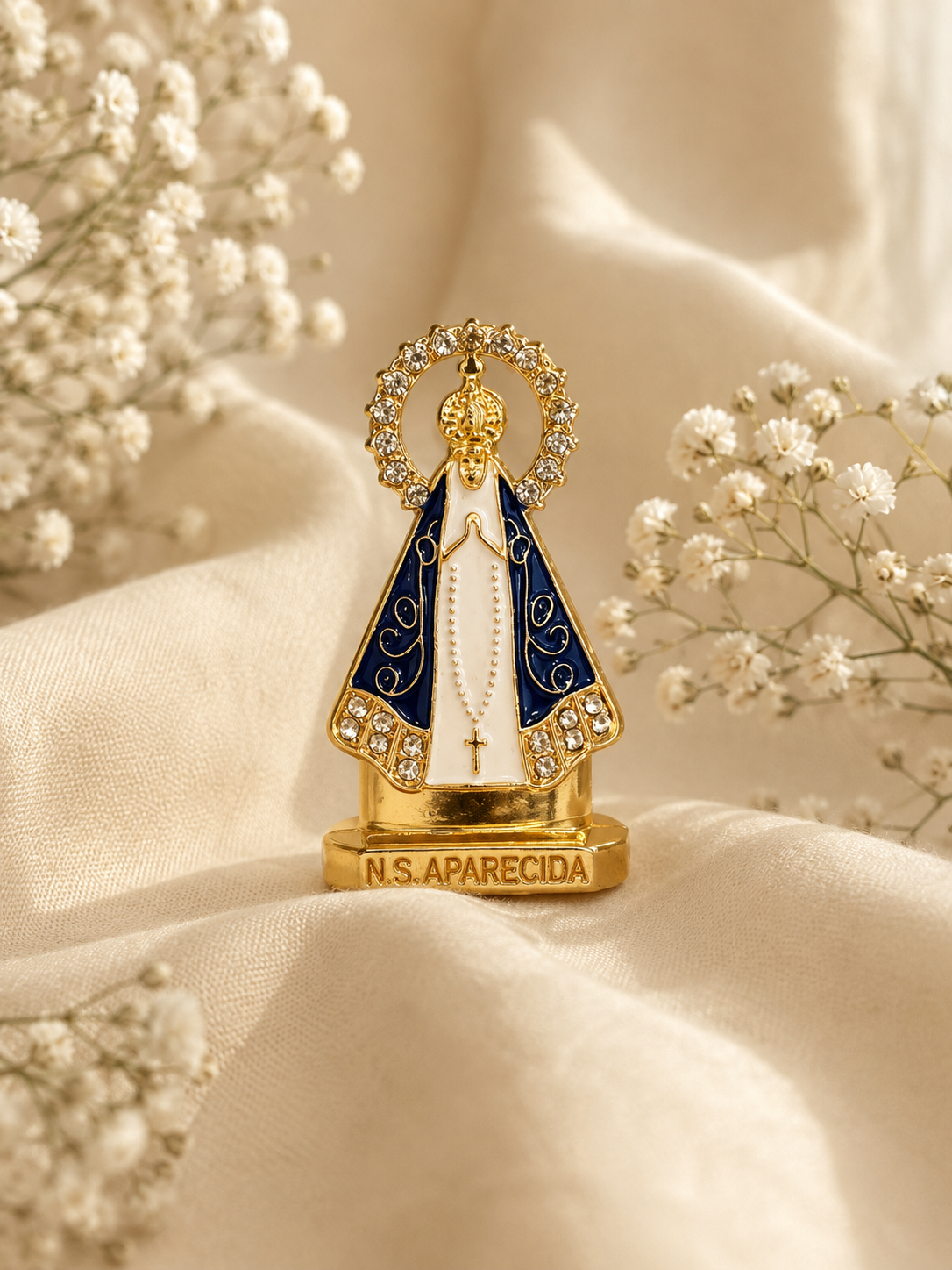 Mini Nossa Senhora Aparecida Dourada – Dupla Face