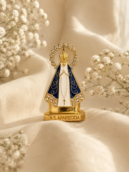 Mini Nossa Senhora Aparecida Dourada – Dupla Face