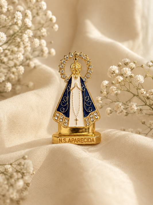 Mini Nossa Senhora Aparecida Dourada – Dupla Face