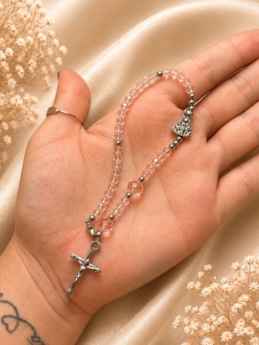 Pulseira Nossa Senhora Aparecida | Cristal Rosé