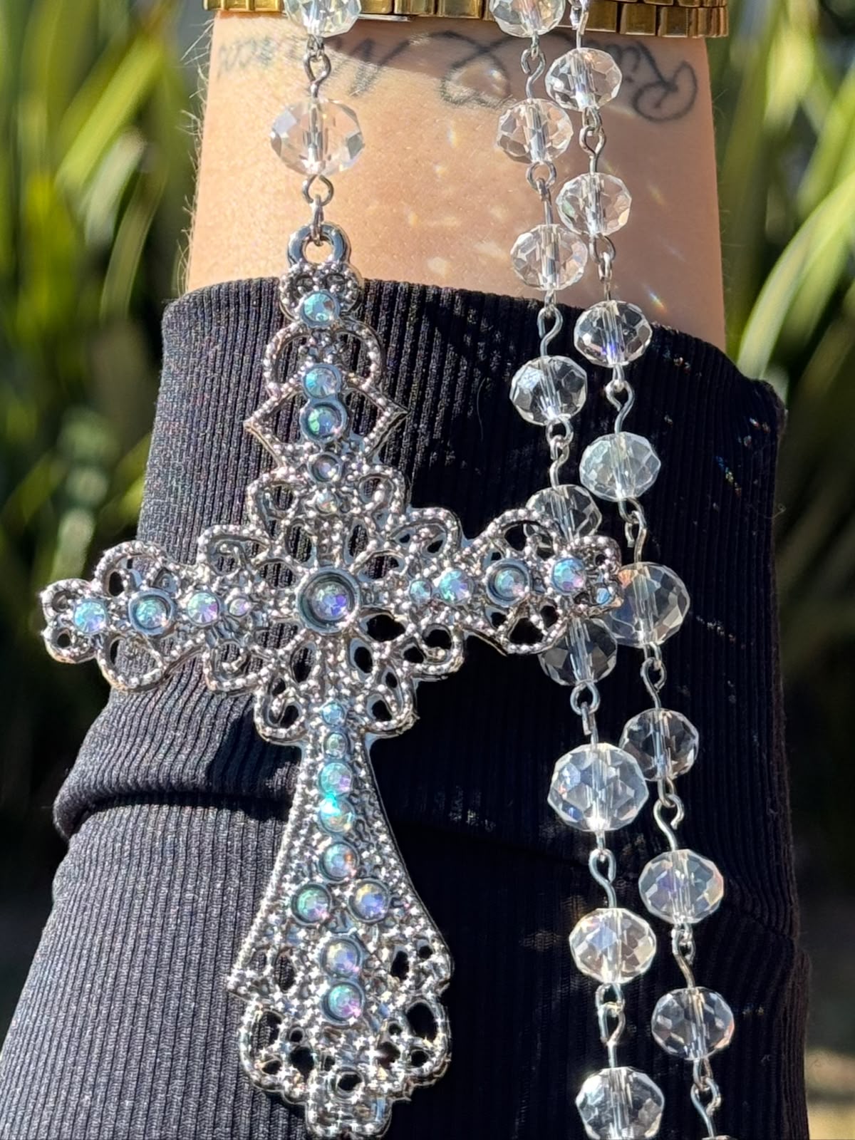 Terço Noiva Luxo em Cristal