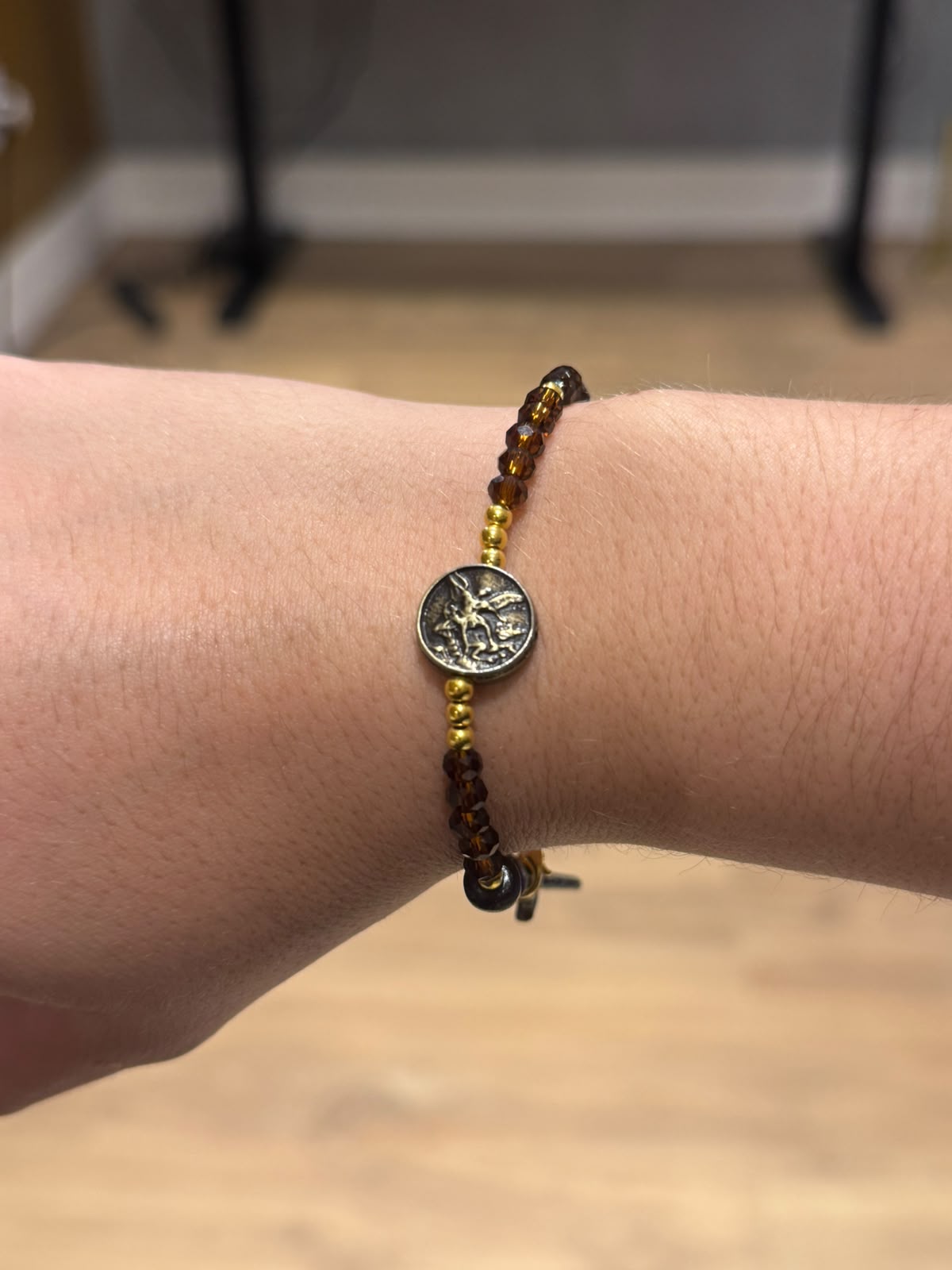 Pulseira São Miguel Arcanjo | Cristal Âmbar