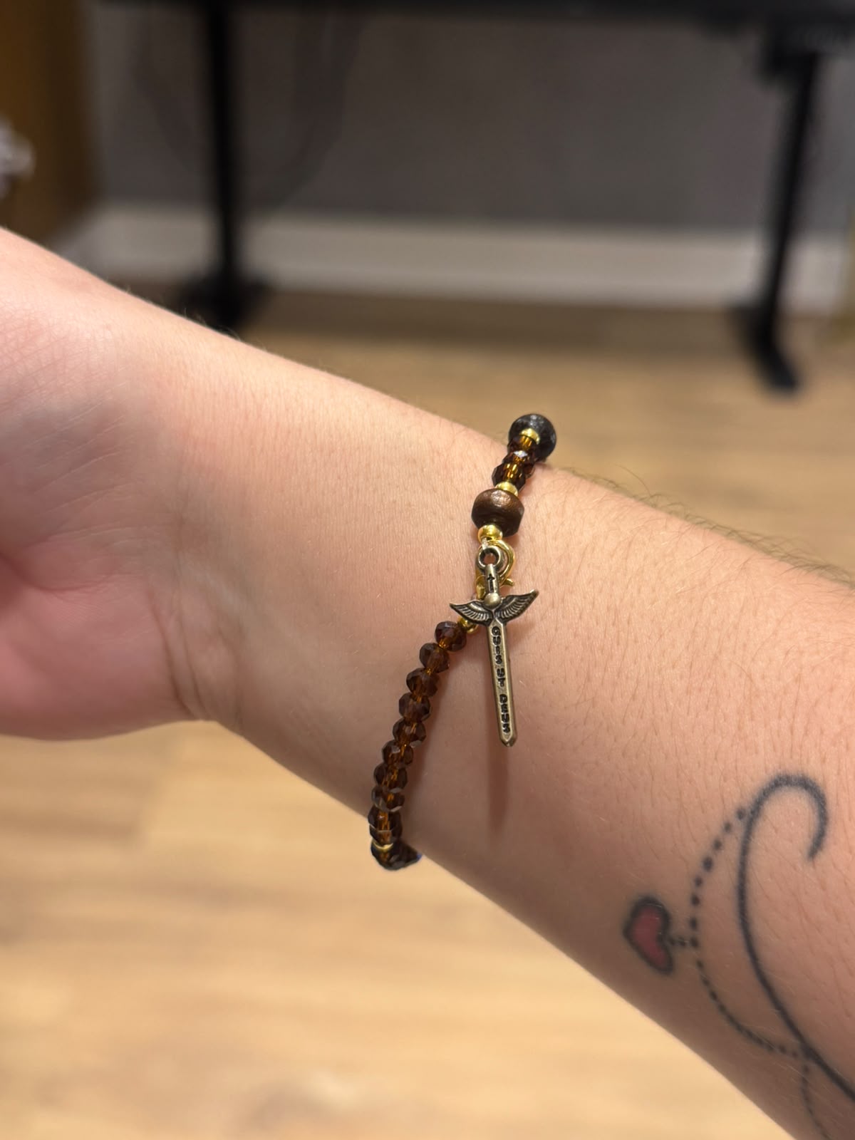 Pulseira São Miguel Arcanjo | Cristal Âmbar