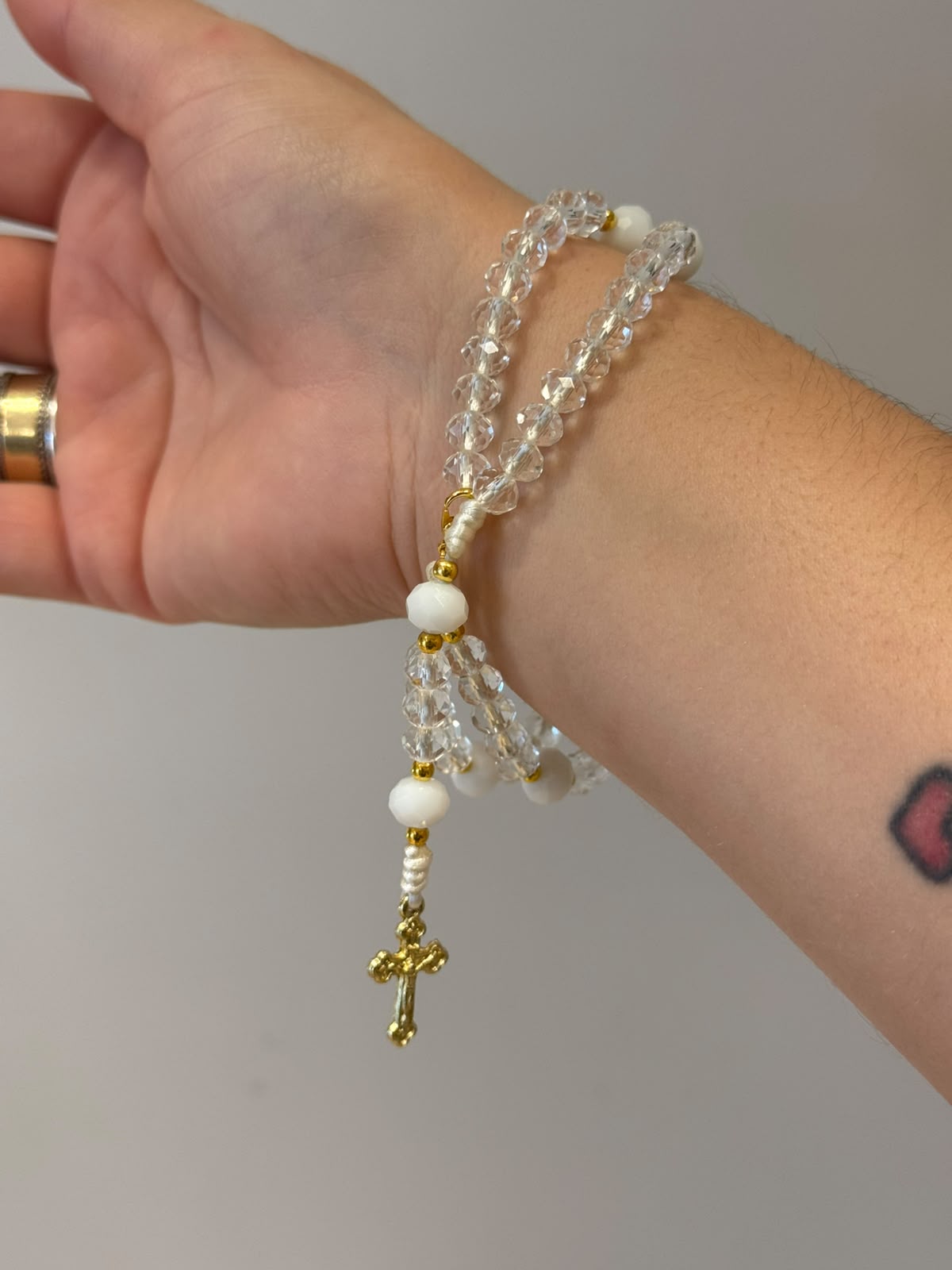 Pulseira Nossa Senhora Aparecida | Cristal Transparente