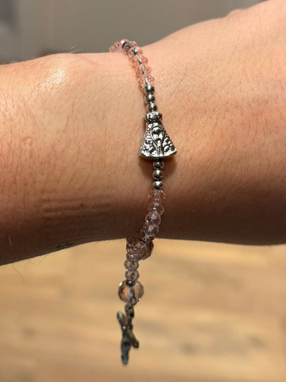 Pulseira Nossa Senhora Aparecida | Cristal Rosé