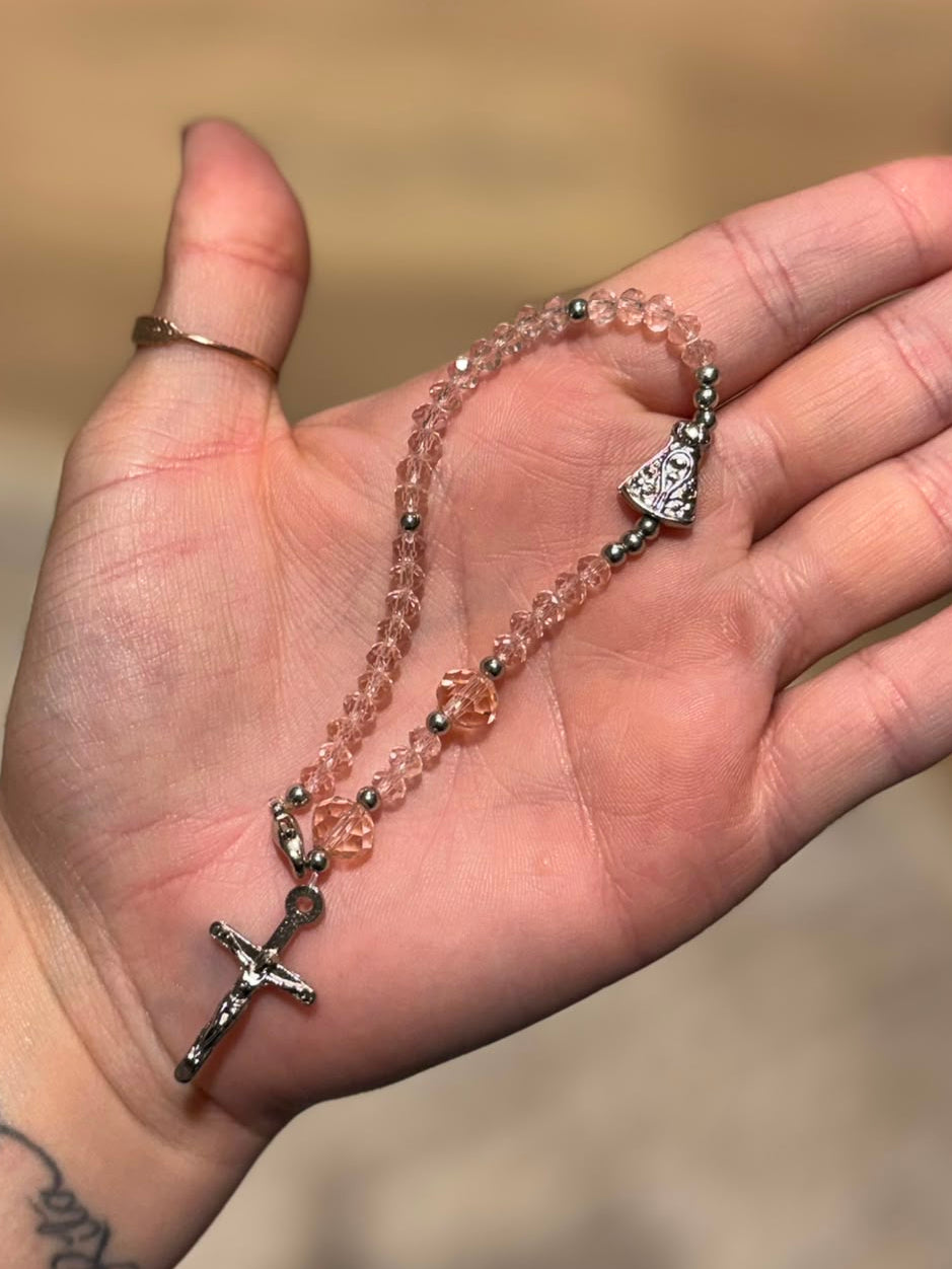 Pulseira Nossa Senhora Aparecida | Cristal Rosé