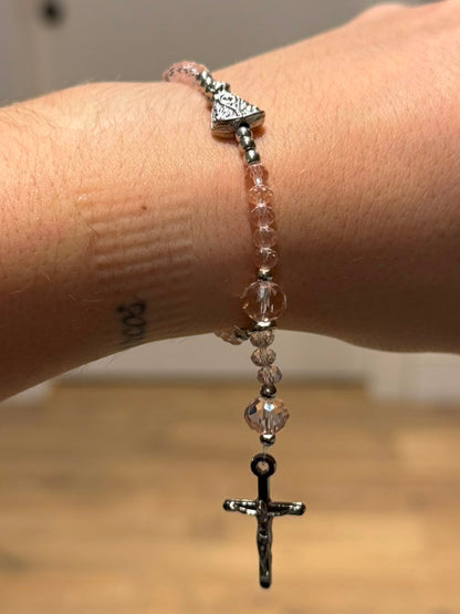 Pulseira Nossa Senhora Aparecida | Cristal Rosé