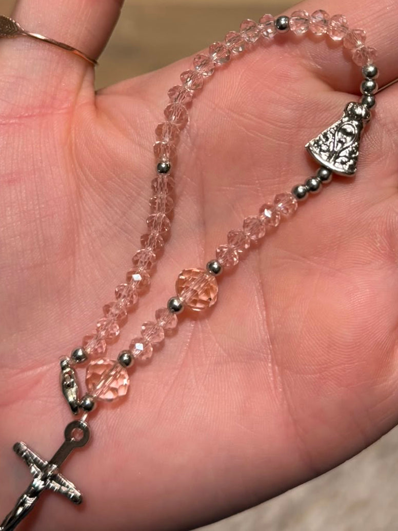 Pulseira Nossa Senhora Aparecida | Cristal Rosé