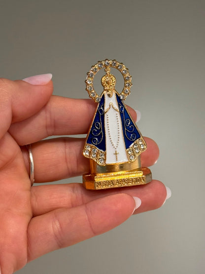 Mini Nossa Senhora Aparecida Dourada – Dupla Face