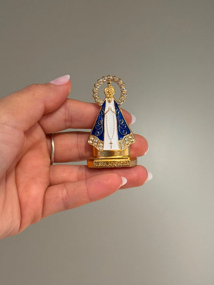 Mini Nossa Senhora Aparecida Dourada – Dupla Face